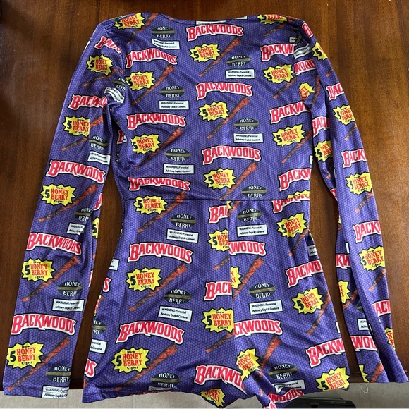 Backwoods Purple Romper/Short Jumpsuit Long Sleeve - Picture 3 of 3